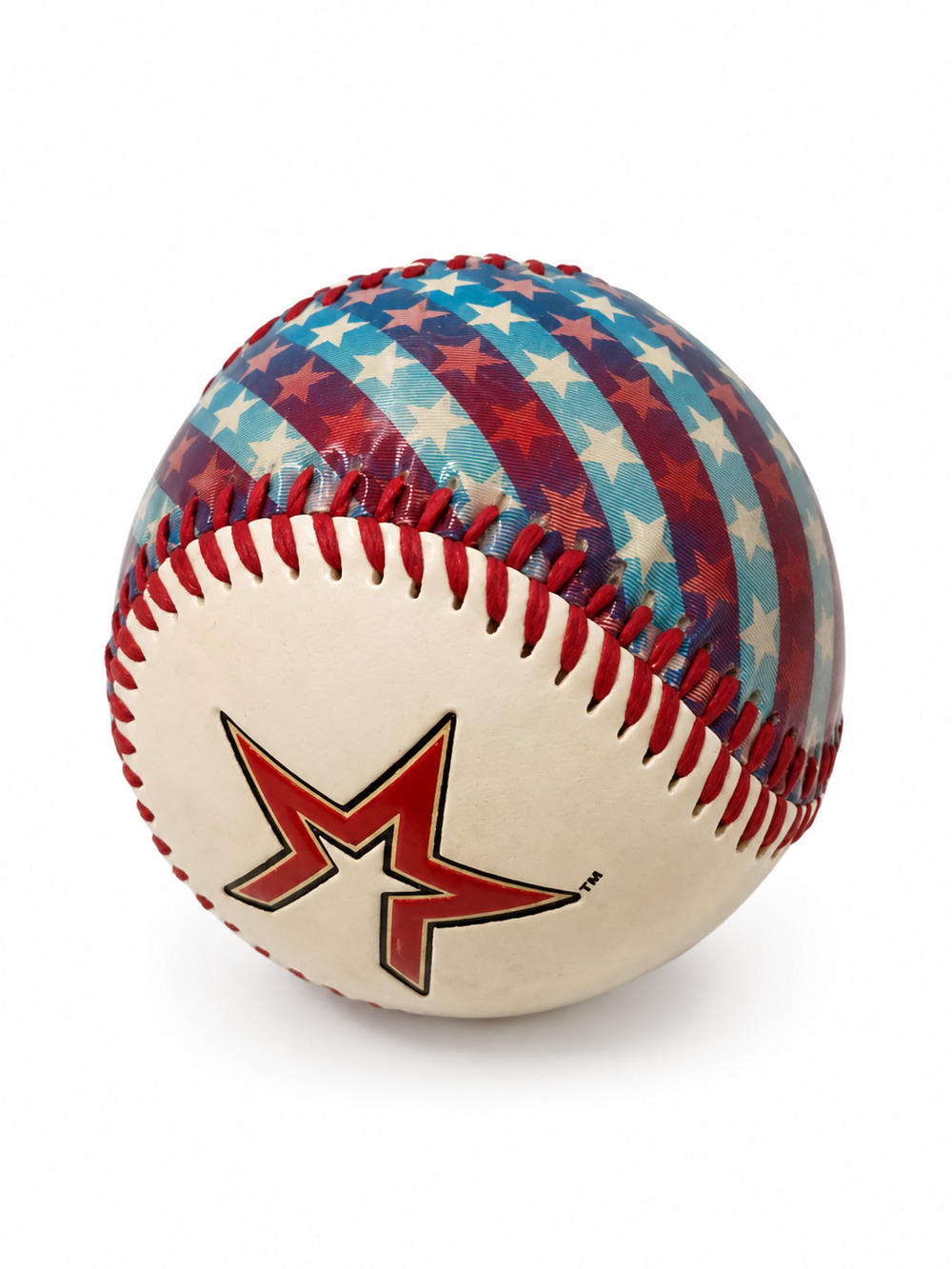 2003 Houston Astros Patriotic Stars & Stripes Fotoball Vintage MLB Baseball